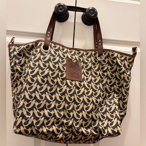 Orla Kiely Navy and Cream Tote Bag